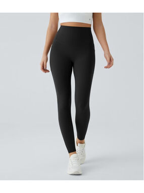 Halara UltraSculpt™ High Waisted Tummy Control 7/8 Leggings Black Sz Large